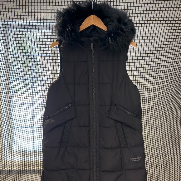 Calvin Klein Puffer Vest with Hood - Picture 1 of 4